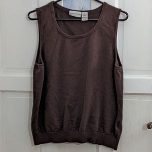 Jaclyn Smith Chocolate Brown Sweater Vest
